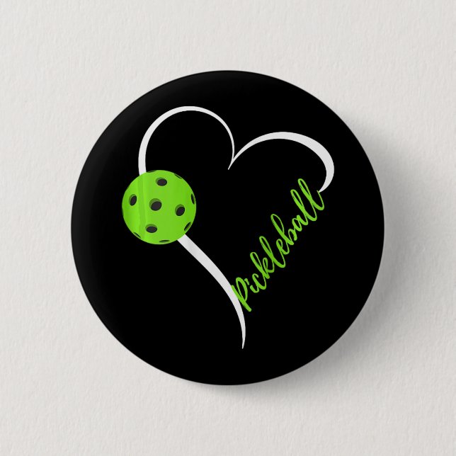 Badge Rond 5 Cm Pickleball de Love - Match de Pickleball mignon (Devant)