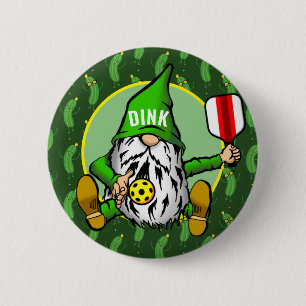 Badge Rond 5 Cm Pickleball Dink Gnome