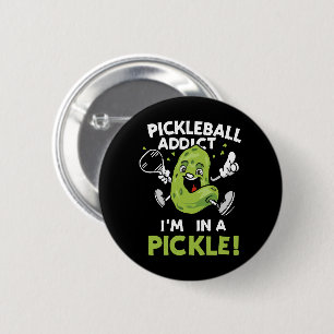 Badge Rond 5 Cm Pickleball drôle