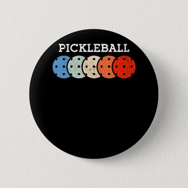 Badge Rond 5 Cm Pickleball Player (Devant)