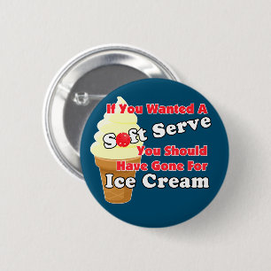 Badge Rond 5 Cm Pickleball Soft Serve ? Aller à la crème glacée