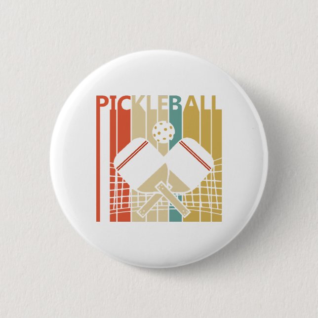 Badge Rond 5 Cm Pickleball vintage (Devant)