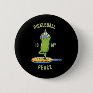 Badge Rond 5 Cm Picklell Est Mon Tee De Paix Drôle Pickle Yoga Sur