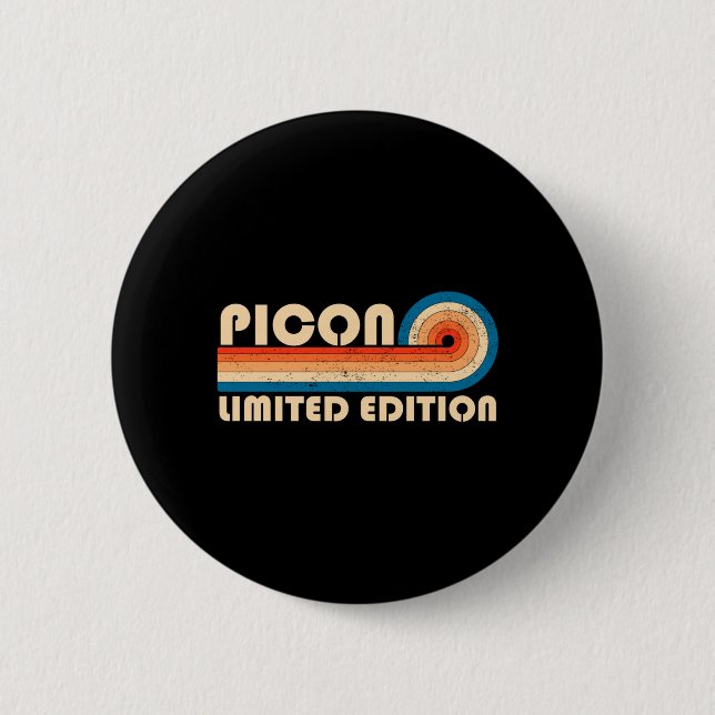 Badge Rond 5 Cm Picon Rétro 70s 80s Coucher de soleil E Performanc (Devant)