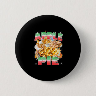 Badge Rond 5 Cm Pie de pomme de Thanksgiving Bootleg Rap Rock 90's