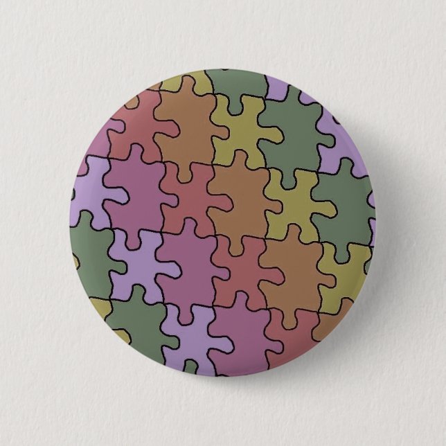 Badge Rond 5 Cm pièces de puzzle de l'autisme 35 (Devant)