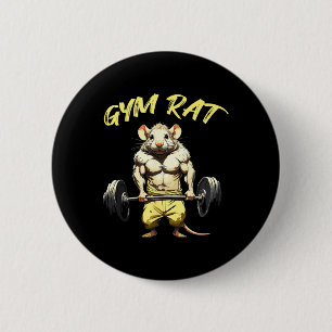 Badge Rond 5 Cm Pièces De Tous Les Jours Salle De Sport Rat Fitnes