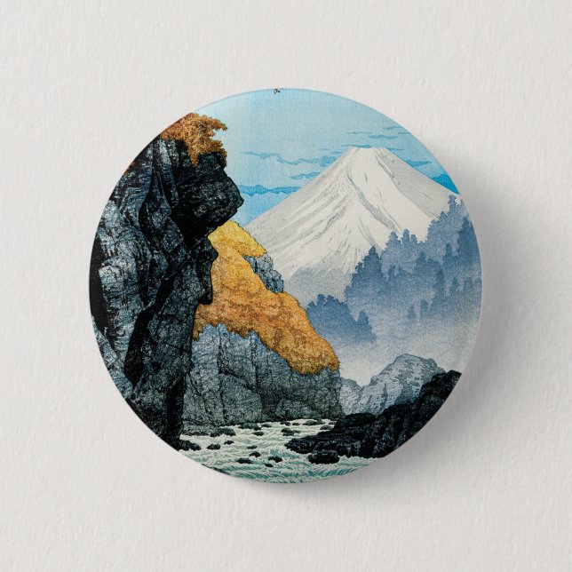 Badge Rond 5 Cm Pied du mont Ashitaka (1932) par Hiroaki Takahashi (Devant)