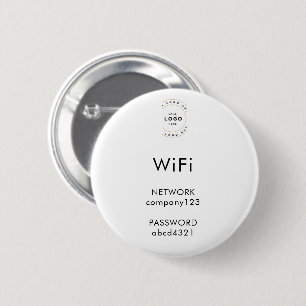 Badge Rond 5 Cm Piedestal de réseau Wifi d'affaires moderne Sing