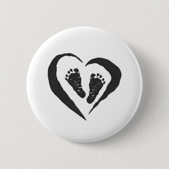Badge Rond 5 Cm Pieds de bébé (Devant)