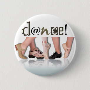 Badge Rond 5 Cm "Pieds de danse" - chorégraphe, danseur,