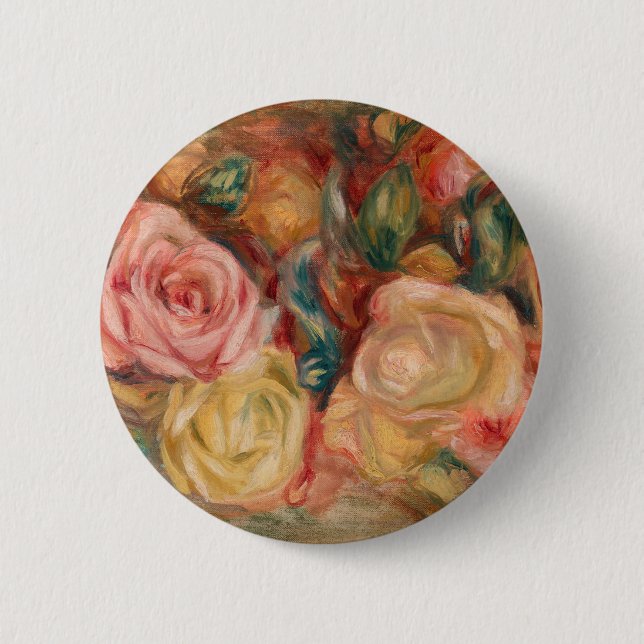 Badge Rond 5 Cm Pierre-Auguste Renoir - Rose (Devant)