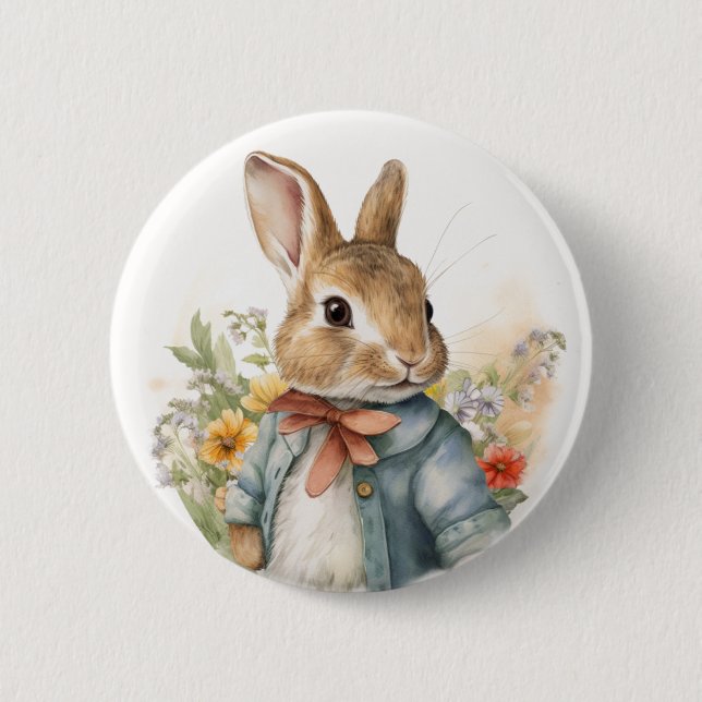 Badge Rond 5 Cm Pierre de lapin (Devant)