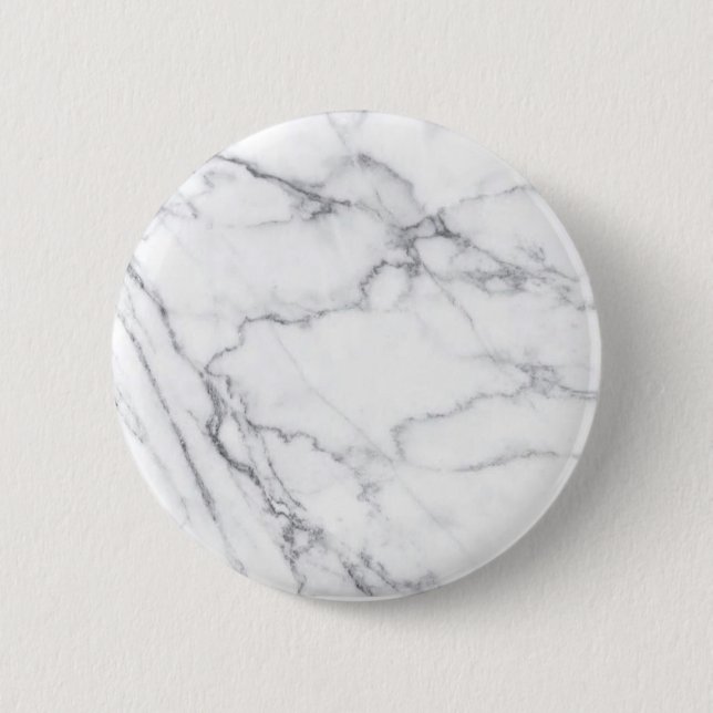 Badge Rond 5 Cm Pierre de marbre blanc noir tendance (Devant)