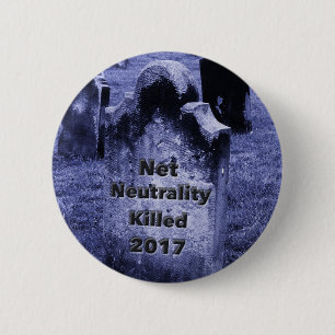 Badge Rond 5 Cm Pierre d'entrée de neutralité Net RIP