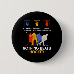 Badge Rond 5 Cm Pierre Feuille Ciseaux Rien Ne Bat Le Hockey