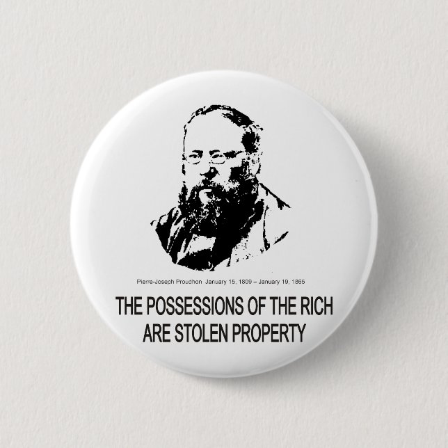Badge Rond 5 Cm Pierre-Joseph Proudhon (Devant)