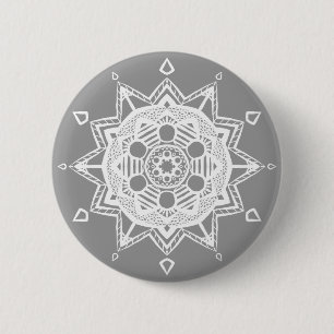 Badge Rond 5 Cm Pierre Mandala