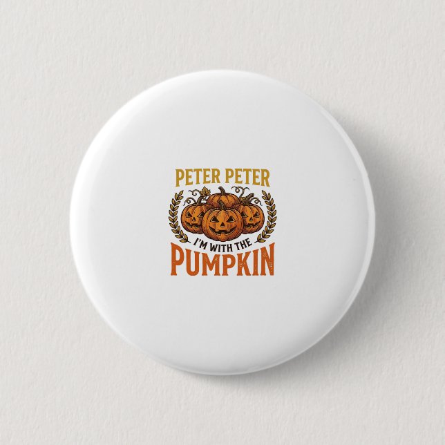Badge Rond 5 Cm Pierre Pierre Citrouille Conception de maillot Hal (Devant)