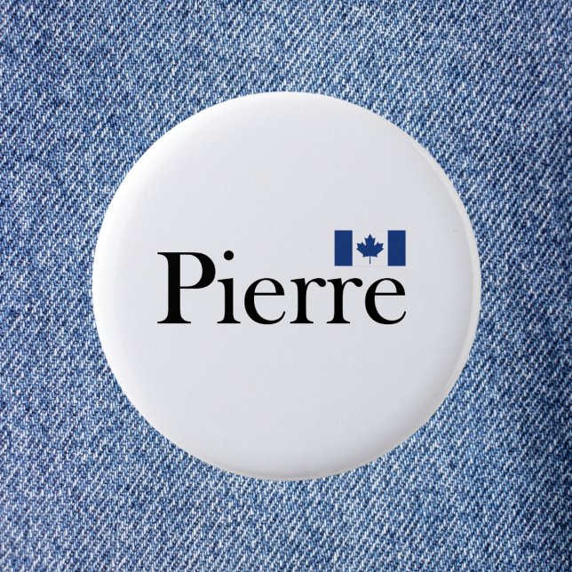 Badge Rond 5 Cm Pierre Poilievre avec drapeau officiel du Canada (Créateur téléchargé)