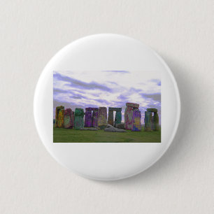 Badge Rond 5 Cm Pierres psychédéliques
