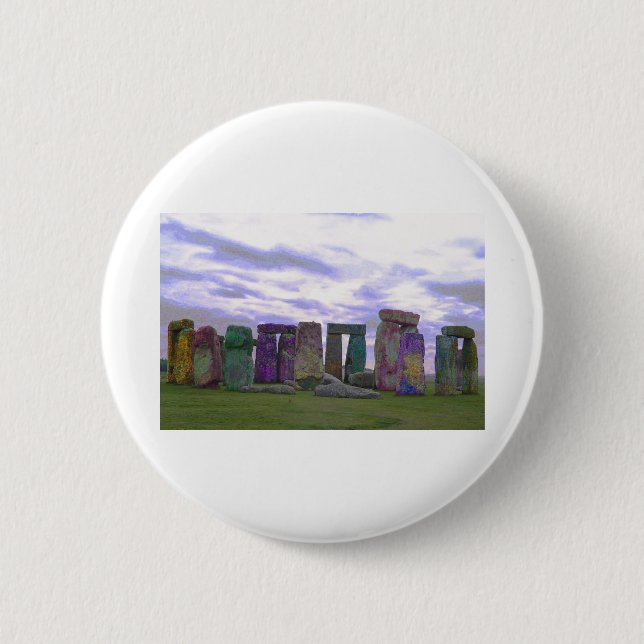 Badge Rond 5 Cm Pierres psychédéliques (Devant)