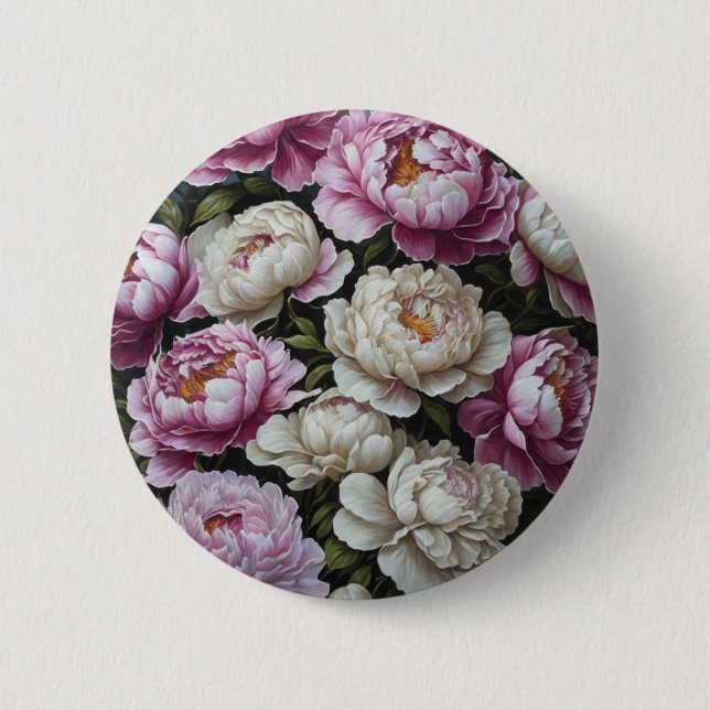 Badge Rond 5 Cm Pies roses (Devant)