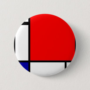Badge Rond 5 Cm Piet Mondrian - art néo-plastique