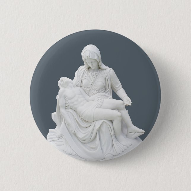 Badge Rond 5 Cm Pietà sculptée (Devant)