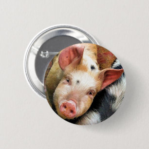BADGE ROND 5 CM PIG