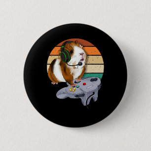 Badge Rond 5 Cm Pig Vidéo Jeu Faune Animal Cadeau Guinée Pig Gam