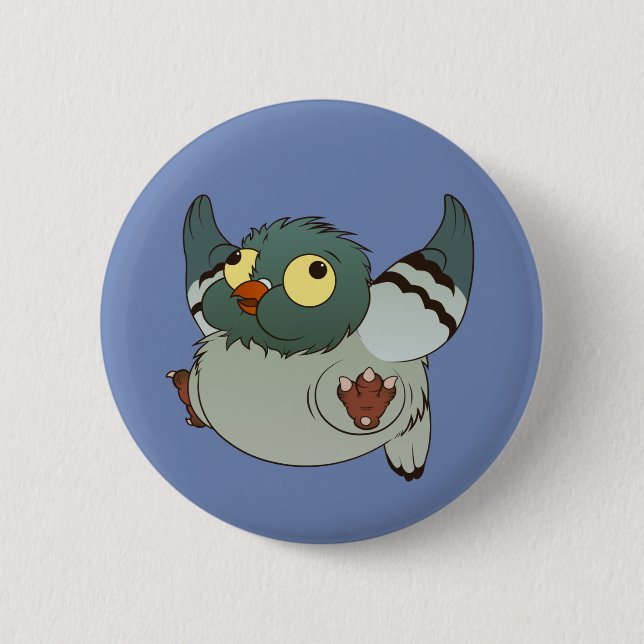 Badge Rond 5 Cm Pigeon gonflé - insigne gonflé soufflé (Devant)