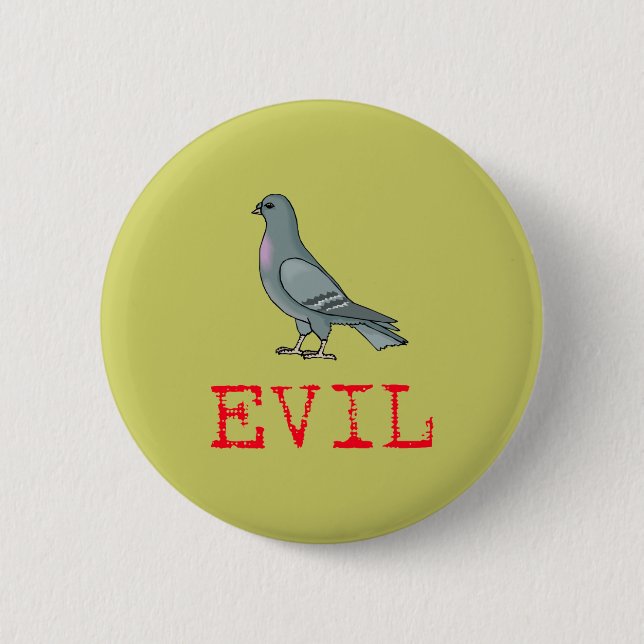 Badge Rond 5 Cm Pigeon mauvais (Devant)