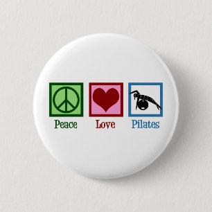 Badge Rond 5 Cm Pilates Peace Love