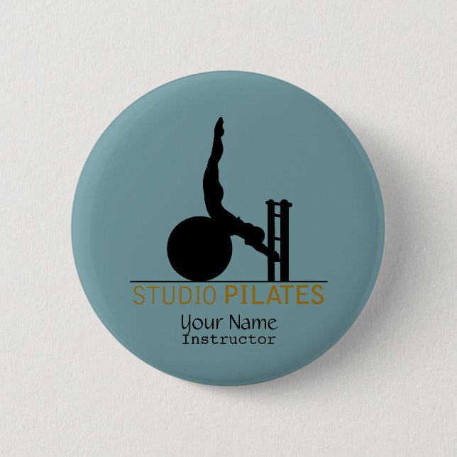 Badge Rond 5 Cm Pilates Studio - Bouton (Devant)