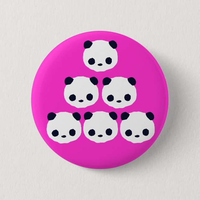 Badge Rond 5 Cm Pile de panda (Devant)