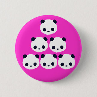 Badge Rond 5 Cm Pile de panda