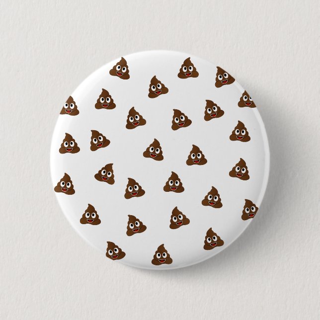 Badge Rond 5 Cm Pile de Poo emoji souriants poops (Devant)