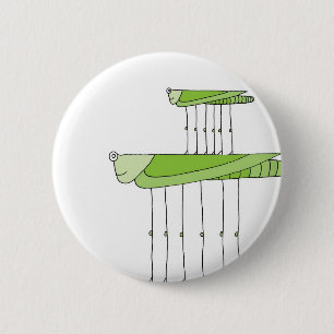 Badge Rond 5 Cm Pile de sauterelle