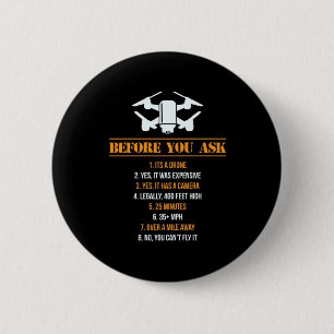 Badge Rond 5 Cm Pilote de Before You Ask