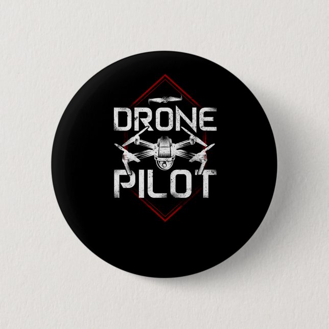 Badge Rond 5 Cm Pilote de drone (Devant)