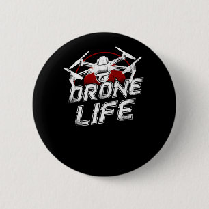 Badge Rond 5 Cm Pilote de durée de vie de drone