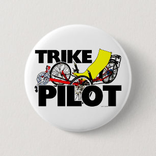Badge Rond 5 Cm Pilote de tricycle