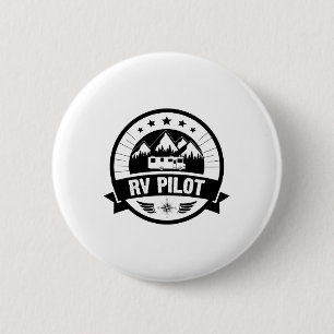 Badge Rond 5 Cm Pilote de VR drôle de motorhome Voyage en VR pour 