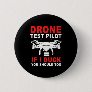 Badge Rond 5 Cm Pilote d'essai de drone