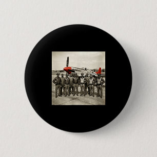 Badge Rond 5 Cm Pilotes noirs rétro histoire des Noirs seconde gue