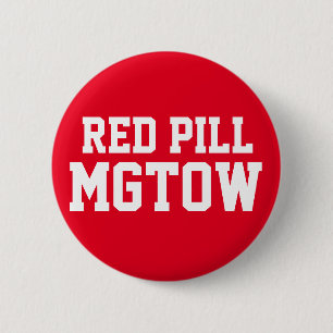 Badge Rond 5 Cm Pilule rouge MGTOW