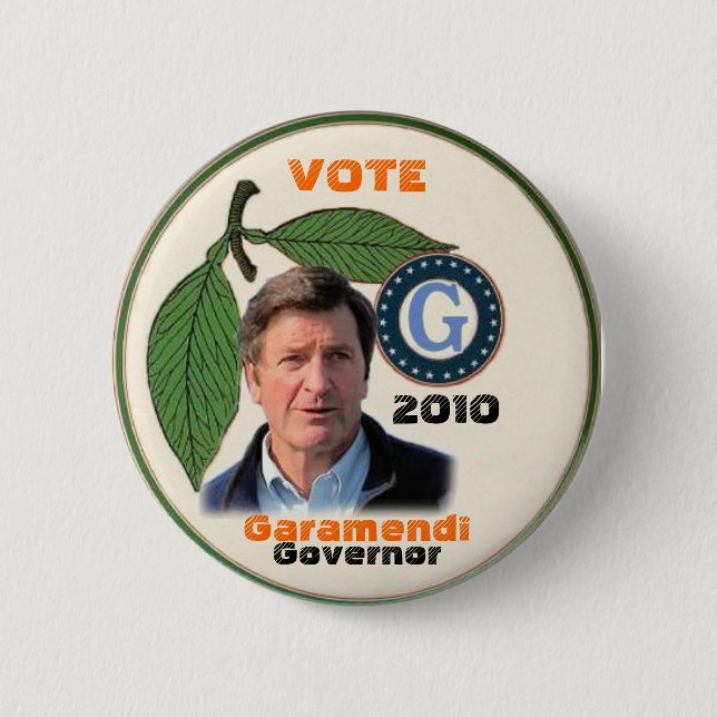 Badge Rond 5 Cm Pin 2010 de John Garamendi (Devant)