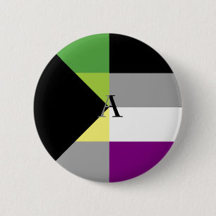 Badge Rond 5 Cm Pin asexuel d'as de Demiromantic Demi