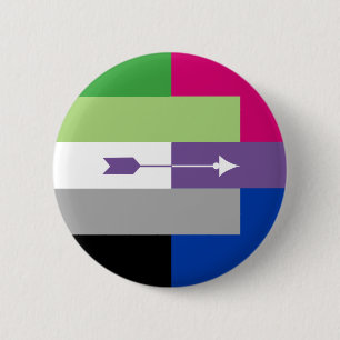 Badge Rond 5 Cm Pin bisexuel d'Aromantic